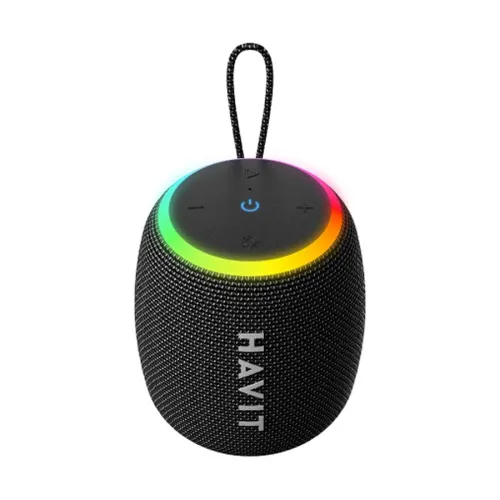 Havit SK829BT RGB Bluetooth Speaker Price in BD - Front view of Havit SK829BT portable wireless speaker with multi-color RGB lighting