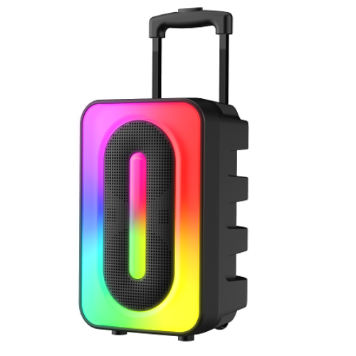 Havit SQ131BT Outdoor Bluetooth Speaker with MIC Price in BD - Front view of Havit SQ131BT speaker with gradient RGB lighting and microphone