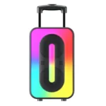 Havit SQ131BT Outdoor Bluetooth Speaker with MIC Price in BD - Front view of Havit SQ131BT speaker with gradient RGB lighting and microphone