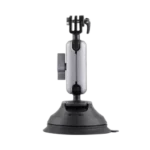 Insta360 Suction Cup Car Mount Price in BD - Sturdy black suction cup base with dual ball-head adjustable arms for action cameras