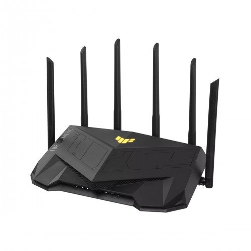 tuf-gaming-ax5400-01-500x500 ASUS TUF Gaming AX5400 Dual Band WiFi 6 Gaming Router Price in BD - ASUS TUF AX5400 Wi-Fi 6 gaming router with 6 external antennas and RGB lighting.