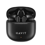 Havit TW976 True Wireless Stereo Earbuds Price in BD - Front view of Havit TW976 earbuds and translucent charging case