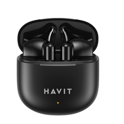 tw976-01-500x500 Havit TW976 True Wireless Stereo Earbuds Price in BD - Front view of Havit TW976 earbuds and translucent charging case