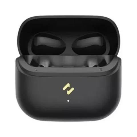 Havit TW982 LIFE 01T TWS Earbuds Price in BD - Front view of Havit TW982 LIFE 01T earbuds resting beside charging case