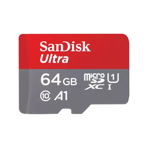 SanDisk Ultra 64GB Class 10 140MB/s MicroSDXC UHS-I Memory Card Price in BD - Red and grey micro SDXC memory card featuring 140MB/s transfer speed rating