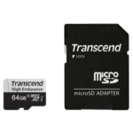 Transcend USD350V U1 64GB High Endurance MicroSD Memory Card with Adapter TS64GUSD350V