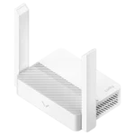 Cudy WR300 N300 300mbps WiFi Router Price in BD - White compact Cudy WR300 N300 router with two external high-gain antennas.