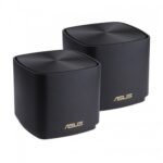 ASUS ZenWiFi AX Mini XD4 AX1800 Dual-Band Mesh WiFi 6 Router 2-Pack Price in BD - Compact white and black mesh Wi-Fi system.