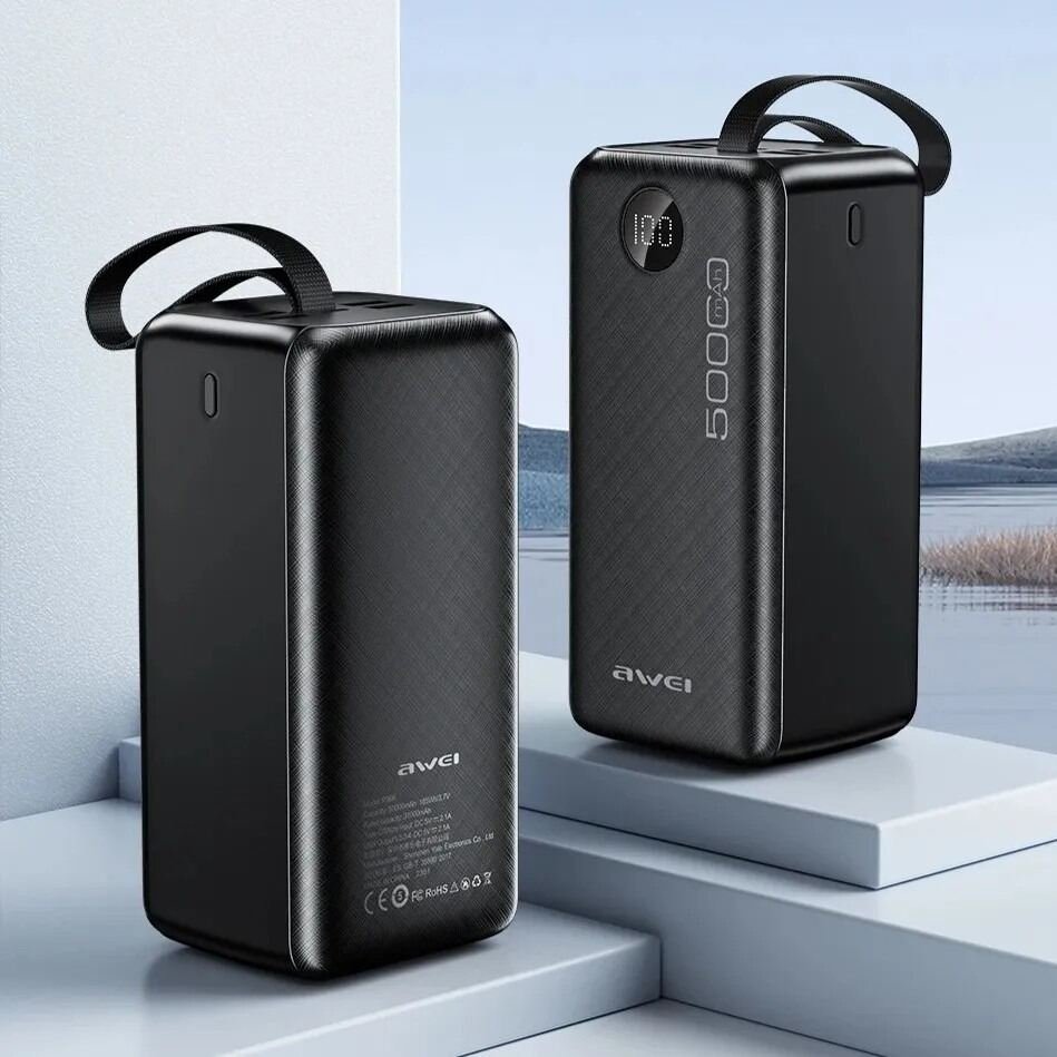 Awei P36K 50000mAh Powerful Power Bank Price in Bangladesh - High capacity portable charger with 4 USB outputs