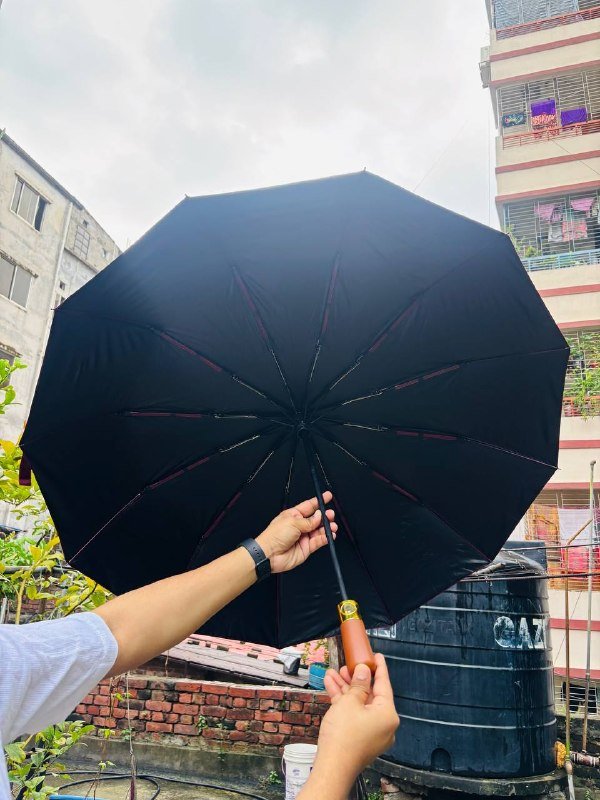 975b02ec-3614-4378-a784-c6ee32c5b973 Premium 12-Ribs Automatic Open/Close Wood Handle Umbrella Price in BD