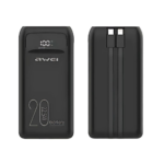 Awei P169K 20000mAh 22.5W Fast Charging Power Bank Price in Bangladesh - High capacity portable charger with built-in cables