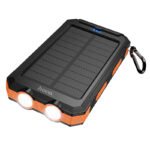 Hoco J164 Dual-Light Solar Power Bank Price in Bangladesh - Rugged outdoor portable charger with solar panel and dual flashlights