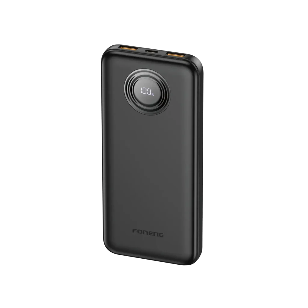 Foneng PX101 10000mAh 22.5W Power Bank Price in Bangladesh - Slim fast portable charger with digital display and 3 outputs