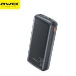 Awei P19K 20000mAh Power Bank Price in Bangladesh - Slim portable charger with dual USB outputs and Type-C input