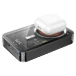 Hoco Q14A PD20W + QC3.0 10000 mAh Transparent Wireless Power Bank Price in Bangladesh - Mecha style wireless portable charger