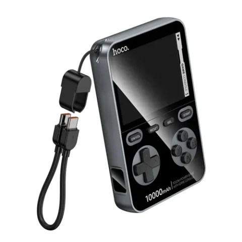 Hoco Q47 Shine Power Bank showing its digital LED display and fast charging ports.