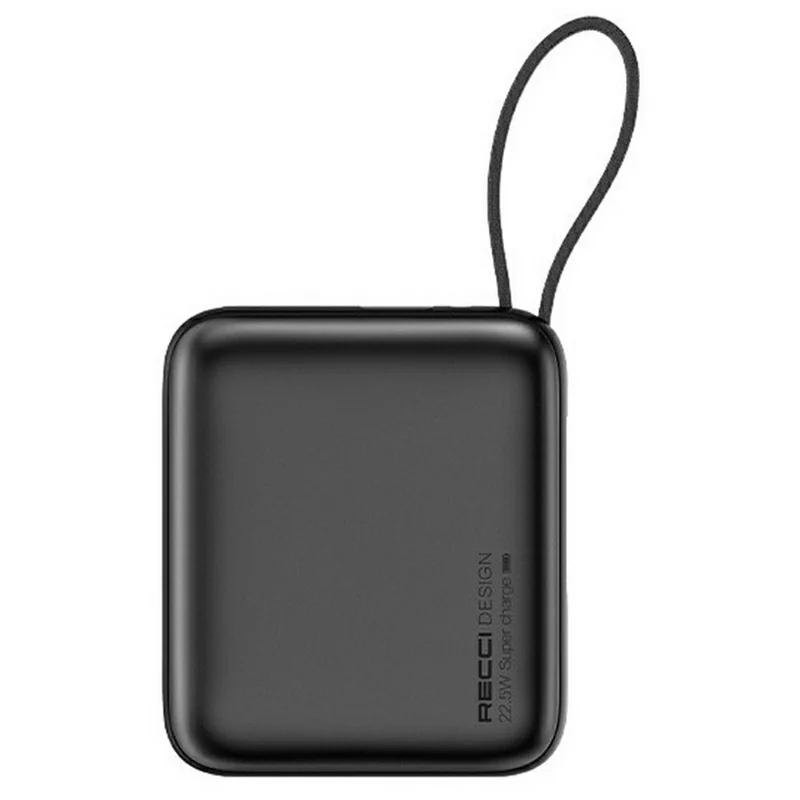 Recci RPB-P62 10000mAh 20W Power Bank Price in Bangladesh - Ultra-slim portable charger with built-in cables and digital display