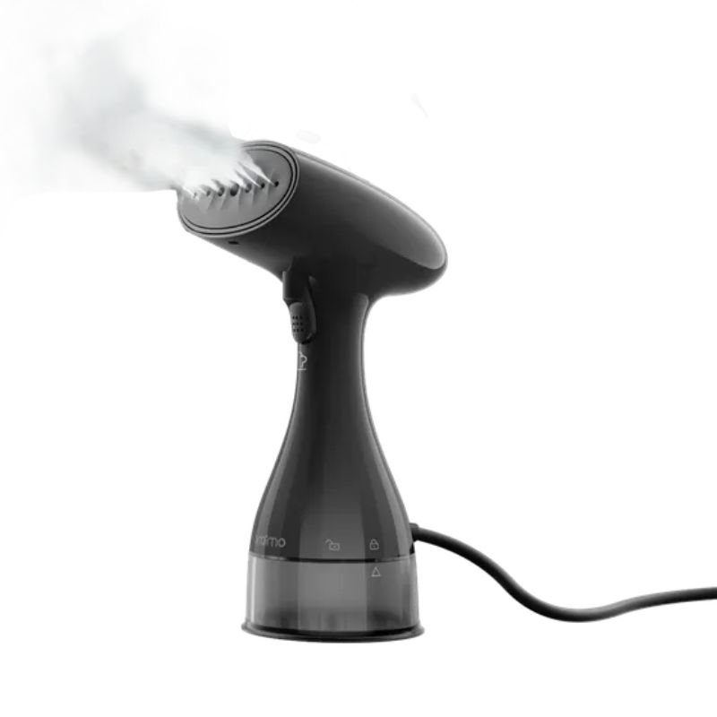 Oraimo OHI-201A SmartSteamer showing its ergonomic handheld design and detachable water tank.